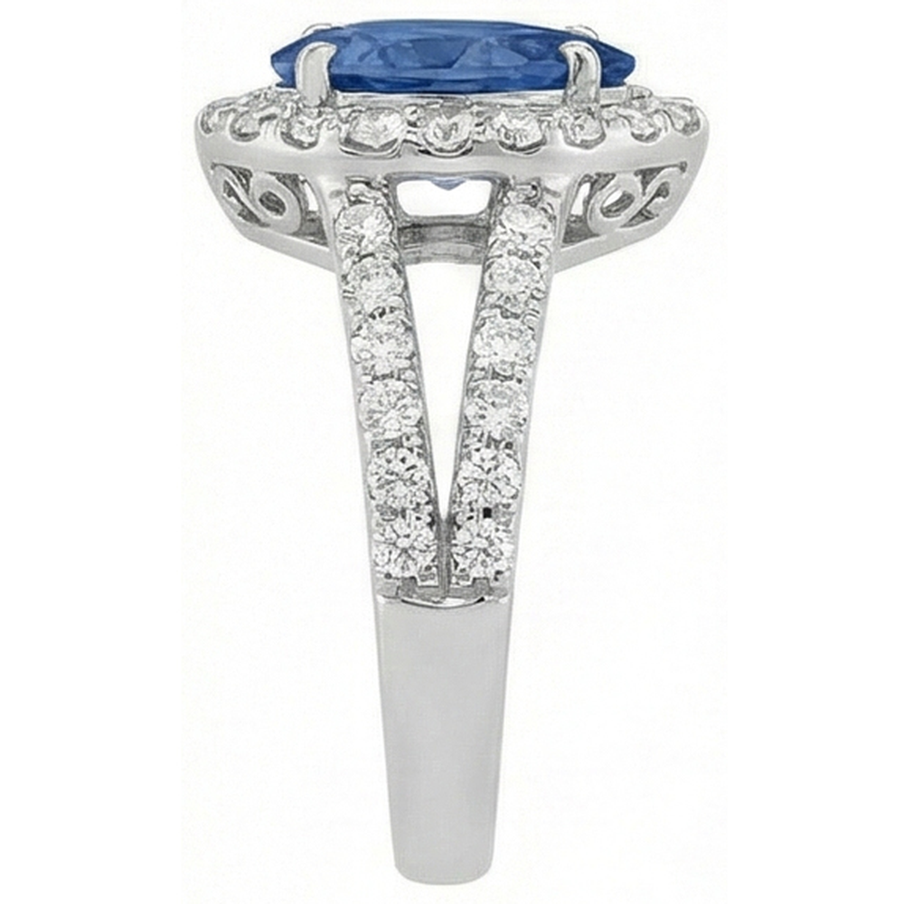 echter round diamant 4Karat ring Draufsicht
