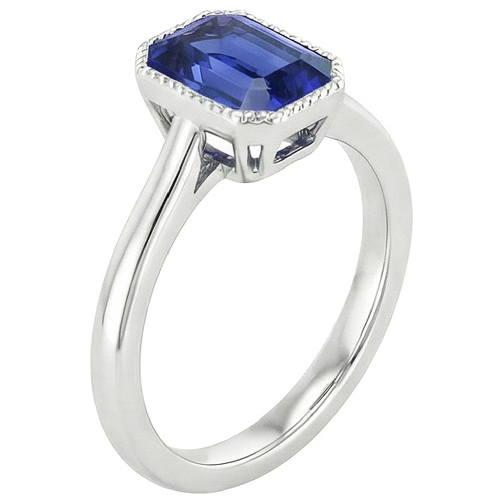 Ring mit strahlendem Saphirschliff