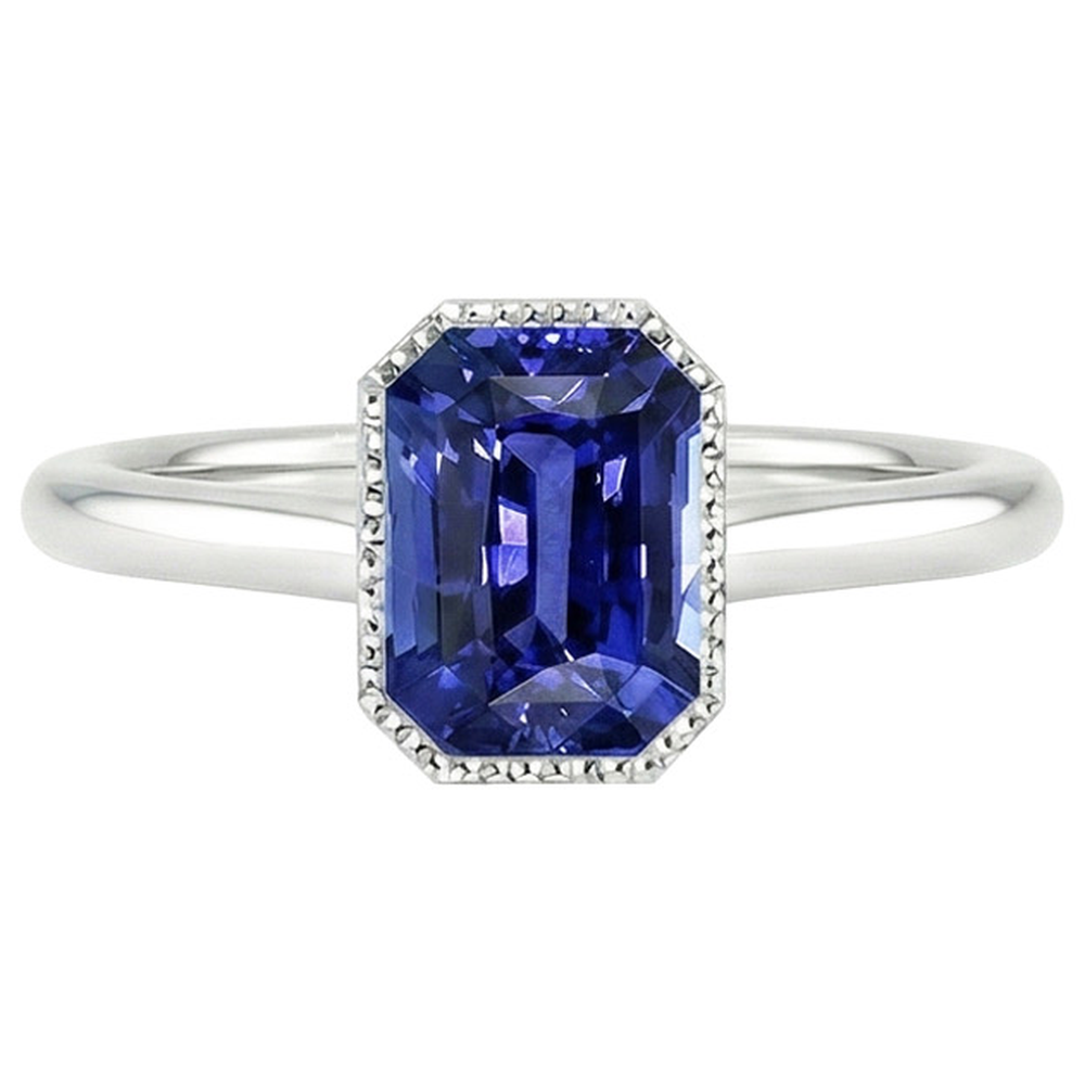Ring mit strahlendem Saphirschliff