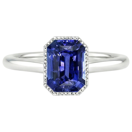 Ring mit strahlendem Saphirschliff
