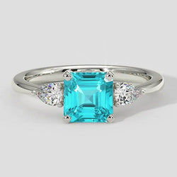 Ring Paraiba Turmalin 2,10 Karat Asscher-Schliff
