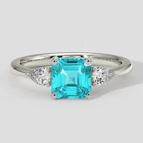 Ring Paraiba Turmalin 2,10 Karat Asscher-Schliff
