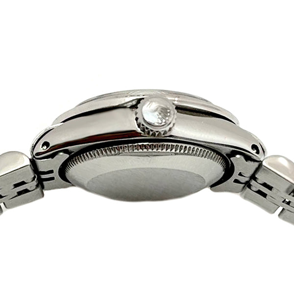 Edelstahl-Jubiläums-Rolex-Datejust-Damenuhr mit weißem Diamant-Zifferblatt und Lünette
