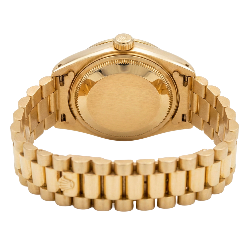 Rolex-Damenuhr im Präsidentenstil mit weißer Diamant-Zifferblattlünette