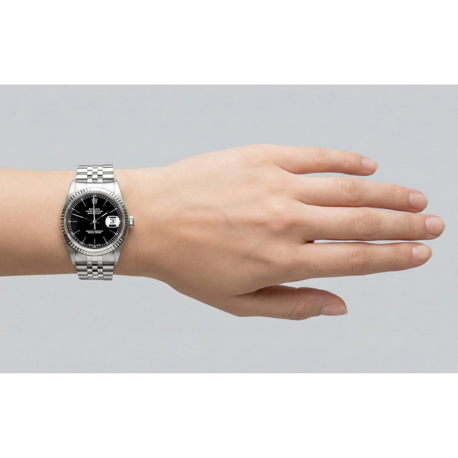 Echter Edelstein Rolex Karat Stainless Steel – Draufsicht