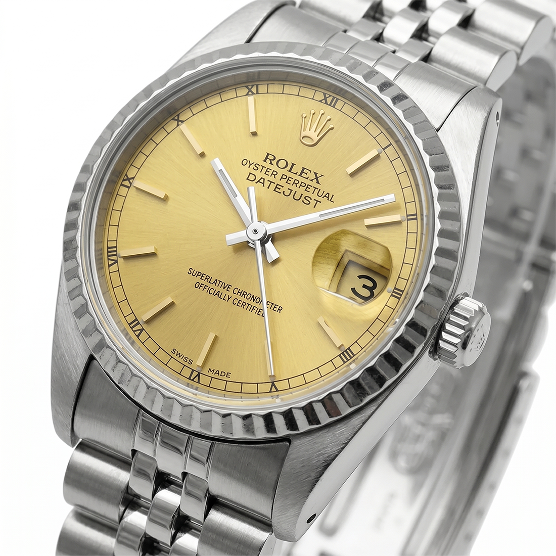 Rolex Date Just Uhr Dame Zifferblatt Rolex Edelstahl Jubilee Datejust