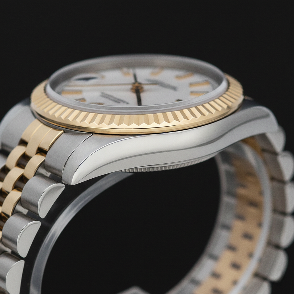 Handgemachter Edelstein Rolex Karat – Schrägansicht