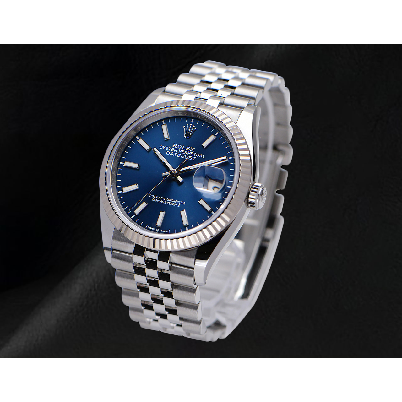 Rolex Datejust 36 mm Jubiläums-Herrenuhr aus Edelstahl