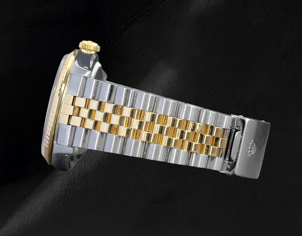 Rolex Datejust 36 mm, zweifarbige Uhr mit grünem Diamantzifferblatt