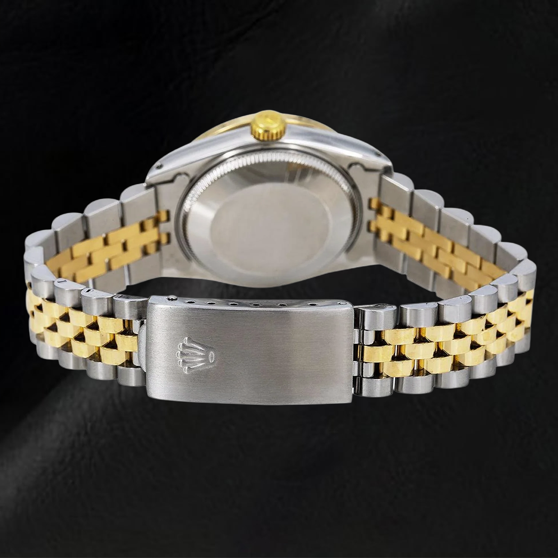 Rolex Mittelgroß-Datejust-Diamantuhr, schwarzes mittelgroßes Diamant-Zifferblatt