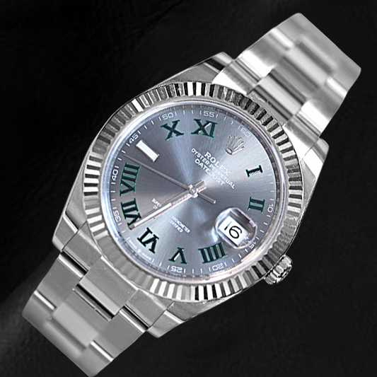 Rolex Datejust 41 Wimbledon Schiefer Zifferblatt Edelstahl Armbanduhr
