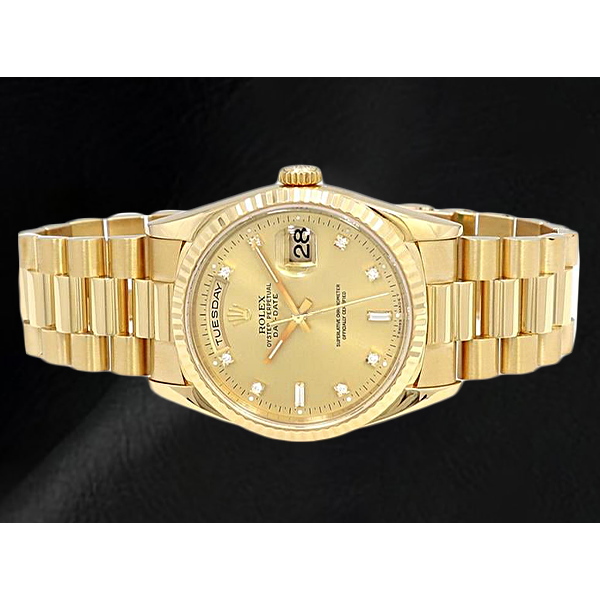 Naturreiner Brillant Rolex – Frontansicht