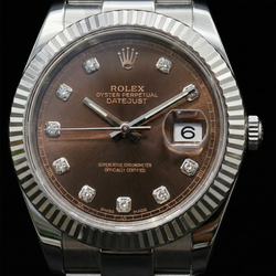Schokoladen-Diamant Rolex – Diamant 0,20 Karat Stainless Steel