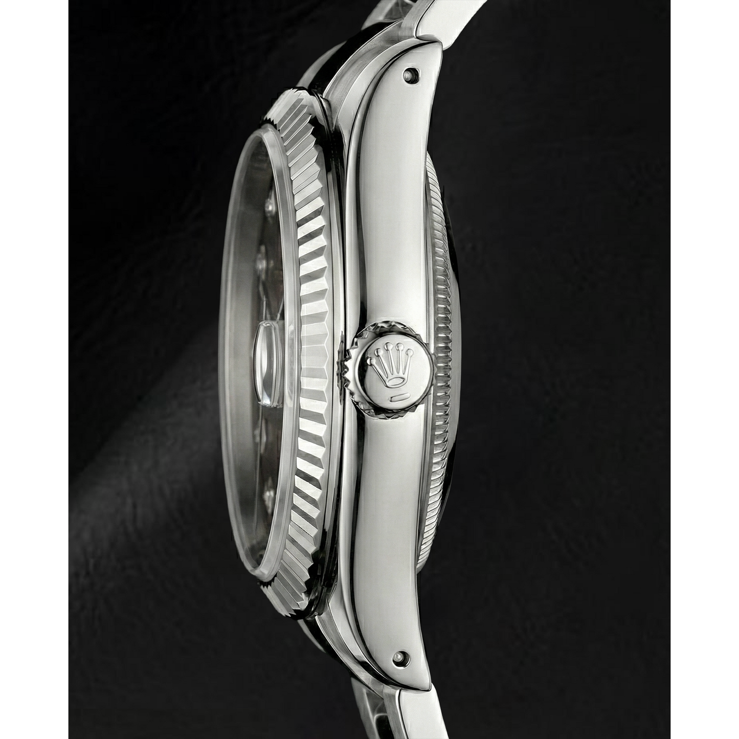 Luxuriöser Diamant Rolex 0,20 Karat – Schrägansicht