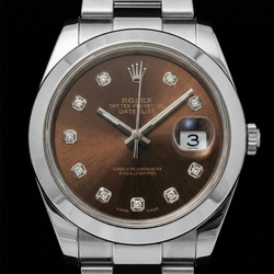 Herren Exquisiter Schokoladen-Diamant Edler Diamant Rolex – 0,20