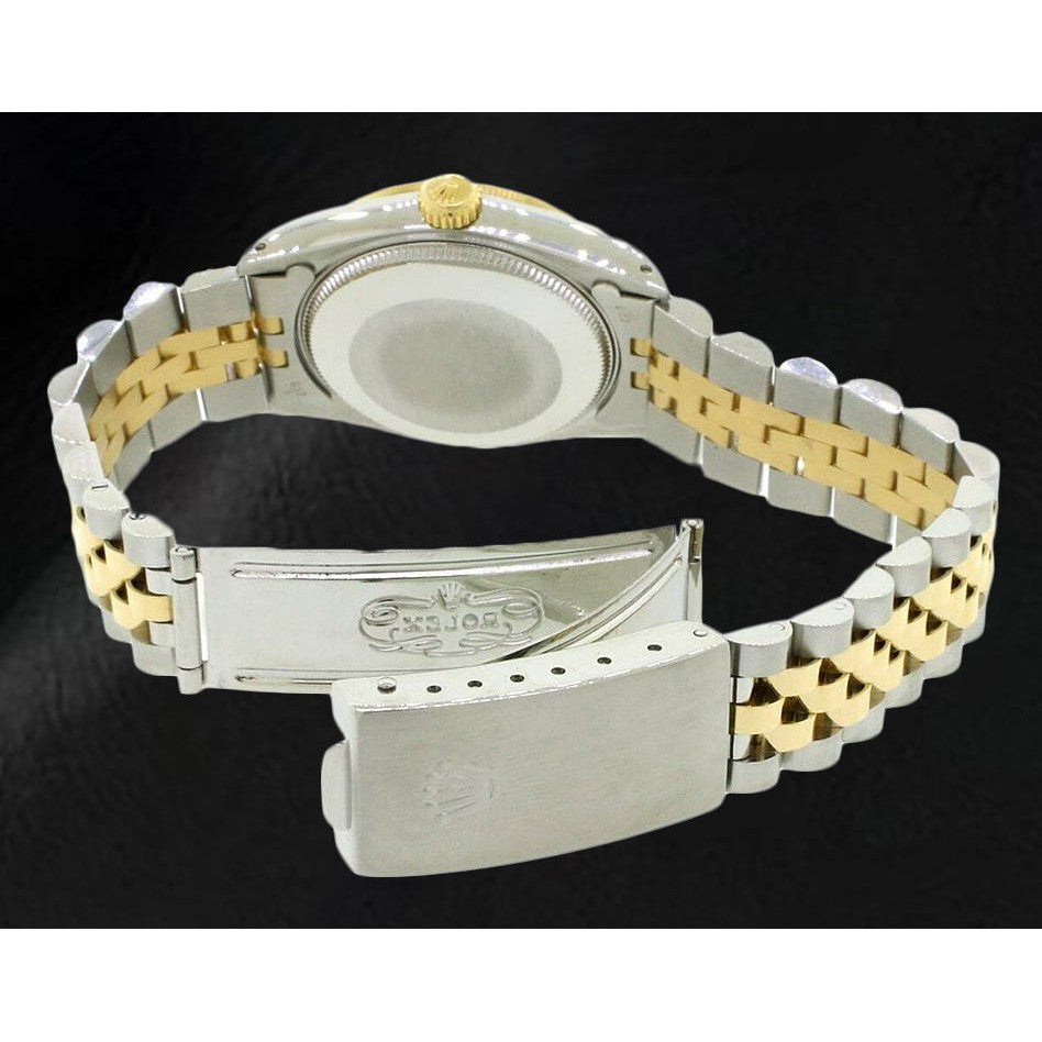 Naturreiner Edelstein Rolex Karat Two Tone – Seitenansicht