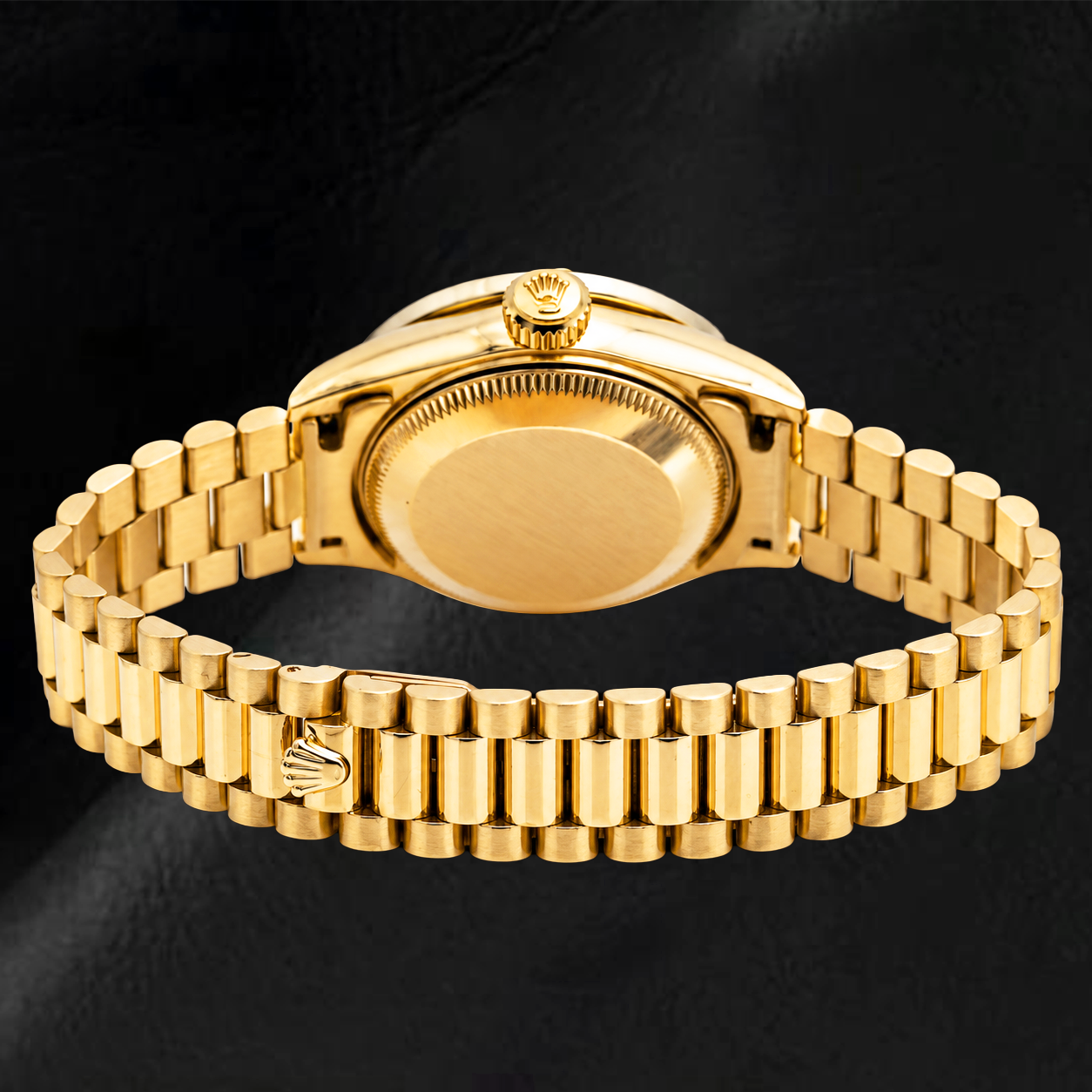 Rolex Datejust 26 mm 69178 Schwarzes Original-Diamantzifferblatt Diamantlünette Gelbgold