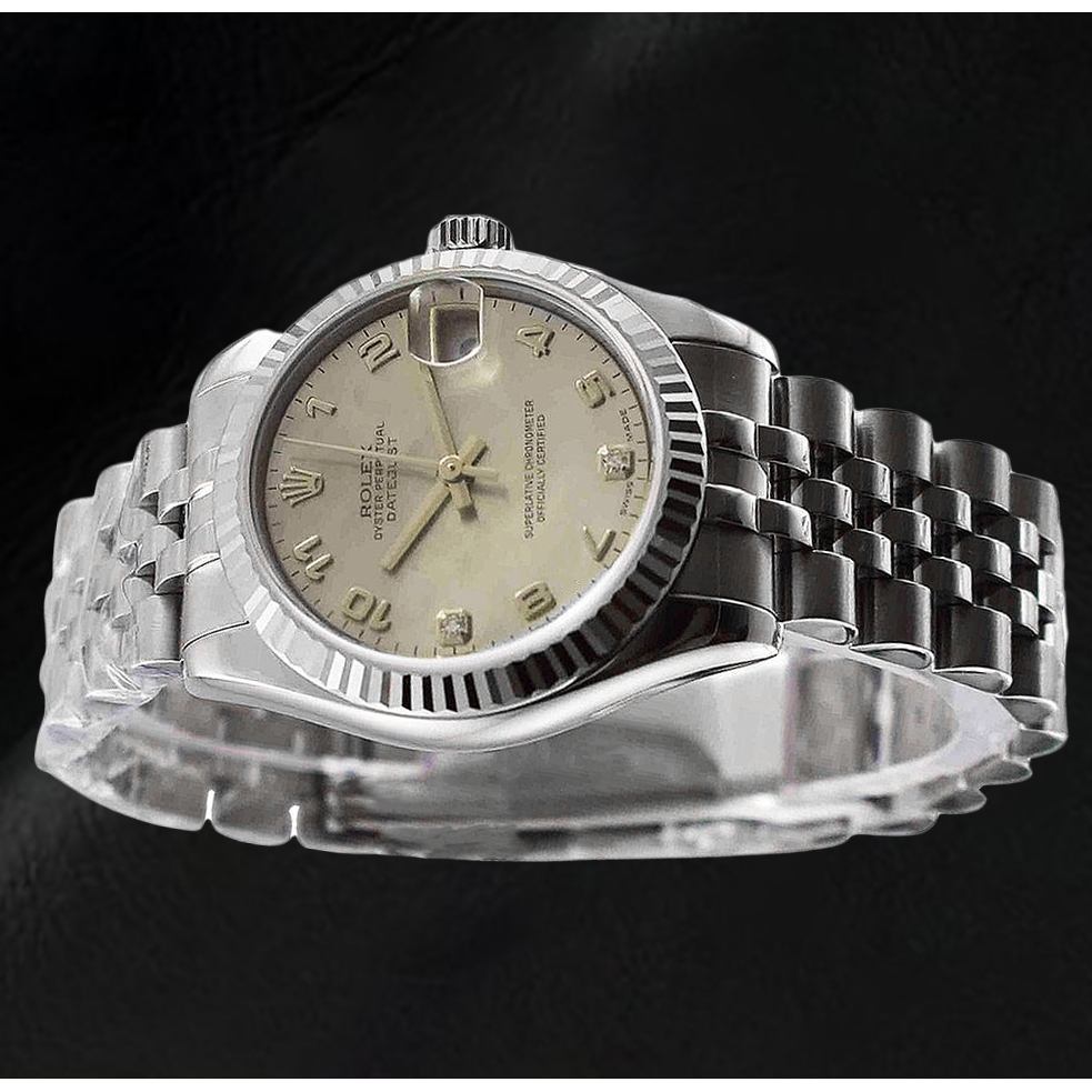 Südseeperle Rolex in Stainless Steel – Frontansicht