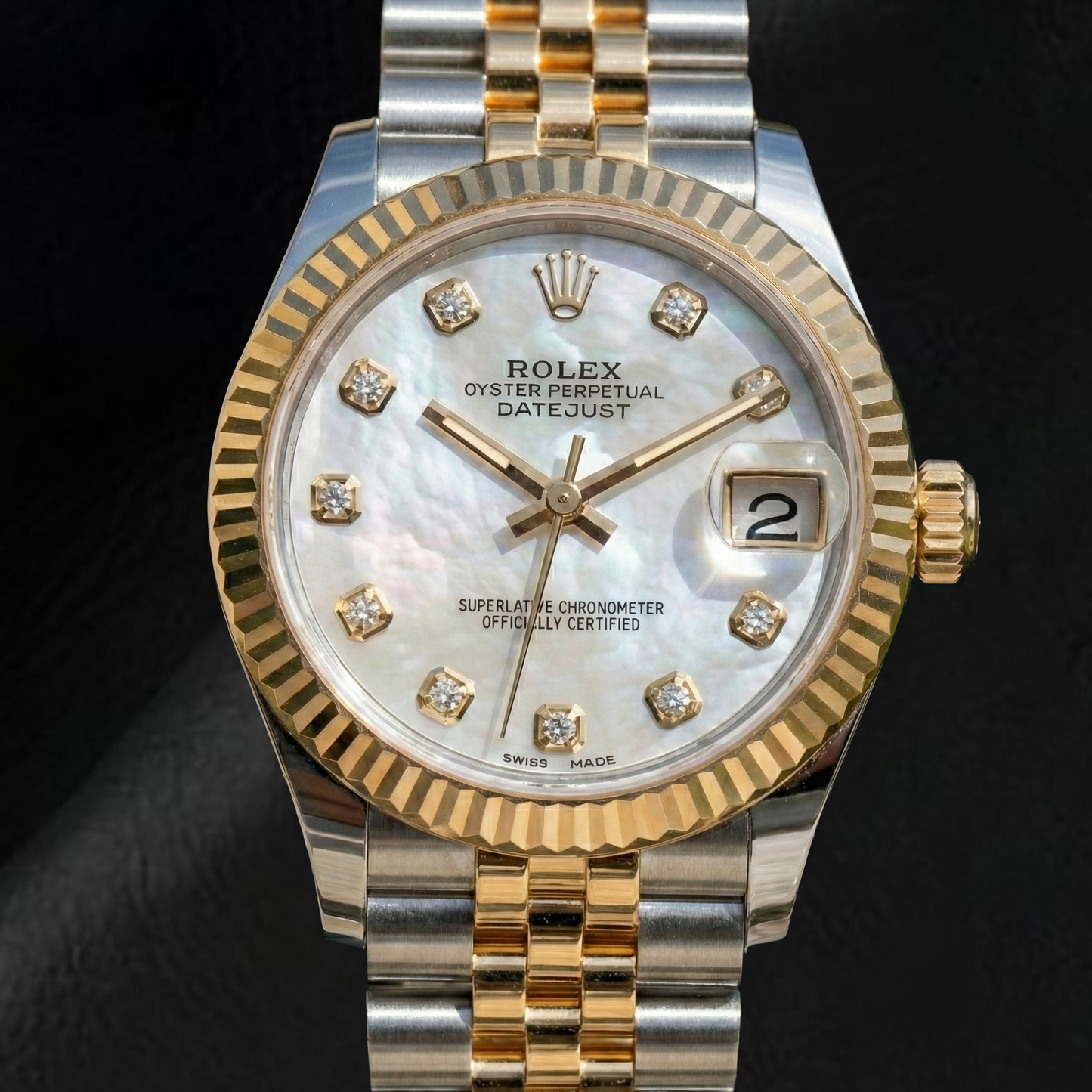 Zuchtperle Rolex 0,20-Karat Two Tone – Hauptansicht