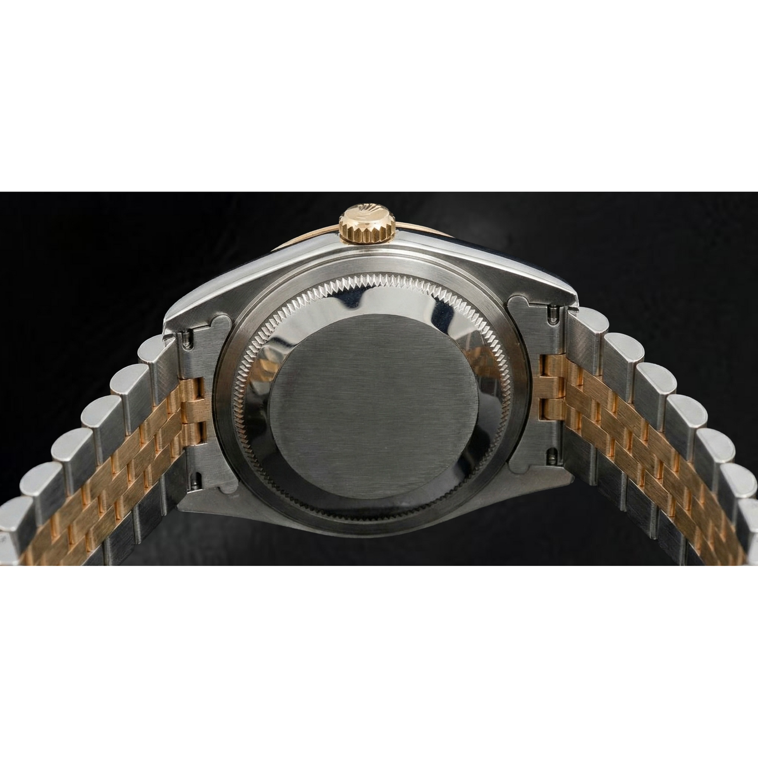 Echter Zuchtperle Rolex 0,20 Karat Two Tone – Draufsicht