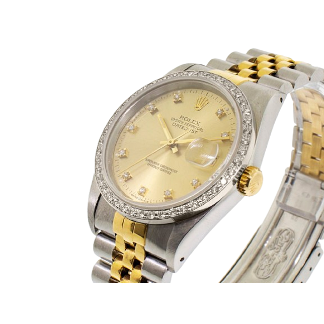 Edler Diamant Rolex in Gold – Frontansicht