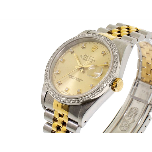 Edler Diamant Rolex in Gold – Frontansicht