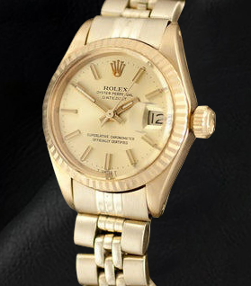 Rolex Datejust President Style 26 mm Damenuhr aus Gelbgold