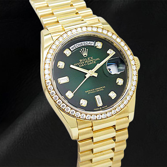 Rolex Yellow Gold mit Diamant – Frontansicht