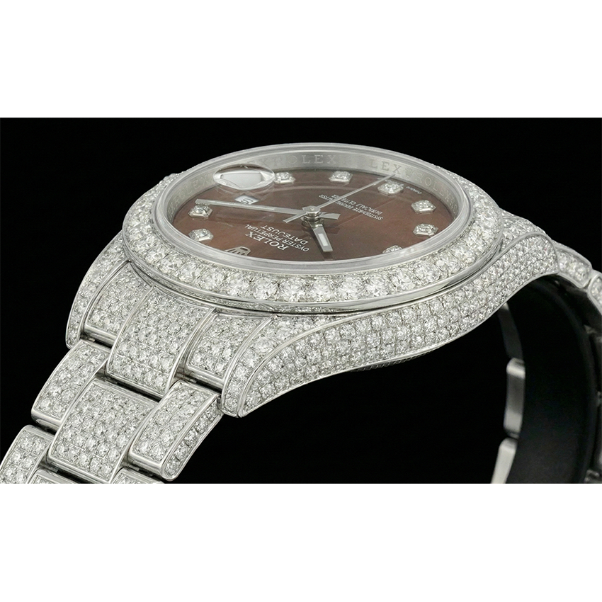 Rolex Stainless Steel mit Brillant – Profilansicht