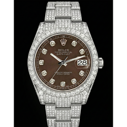 Herren Diamant Schokoladen-Diamant Rolex 26,5 Karat in Stainless