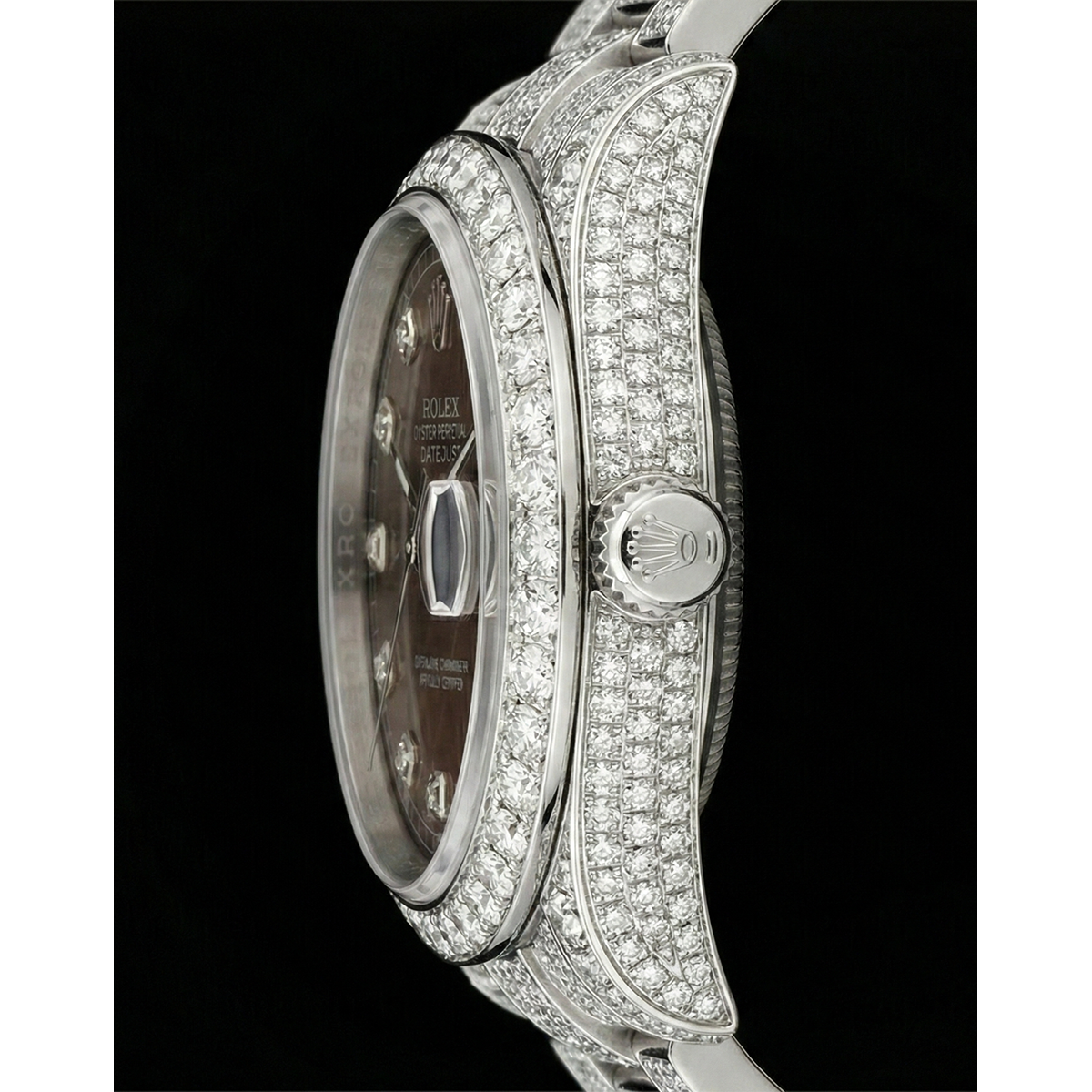 Zeitloser Diamant Rolex 26,5 Karat – Schrägansicht