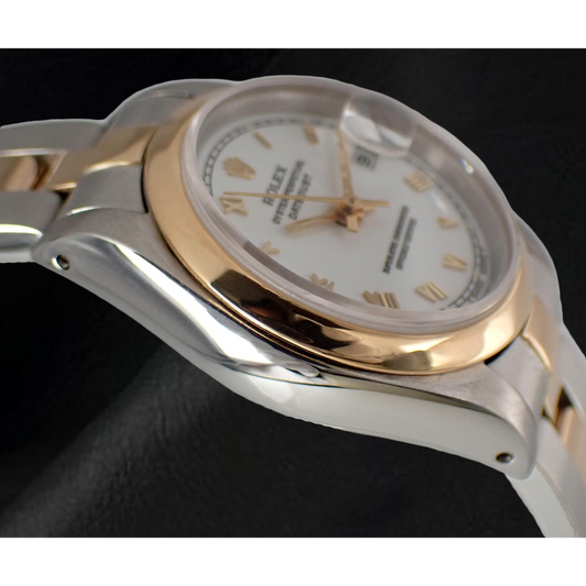 Erdgewonnener Edelstein Rolex Karat Two Tone – Frontansicht