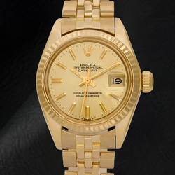 Rolex Lady Datejust President Style Champagner 26 mm Gelbgolduhr