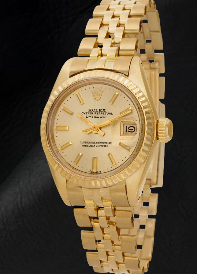 Rolex Lady Datejust President Style Champagner 26 mm Gelbgolduhr