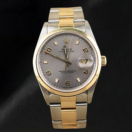 Rolex Sterling Silver Two Tone Gold mit Edelstein – Hauptansicht