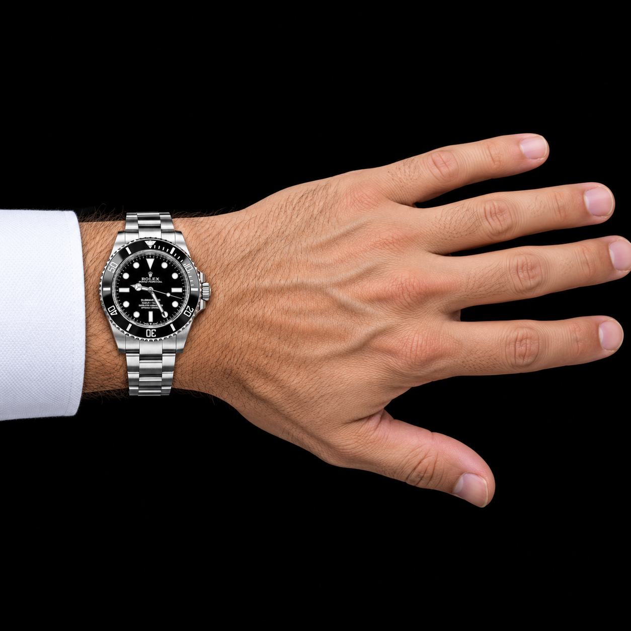Rolex 124060 Submariner 41 mm Edelstahl Uhr mit schwarzem Zifferblatt