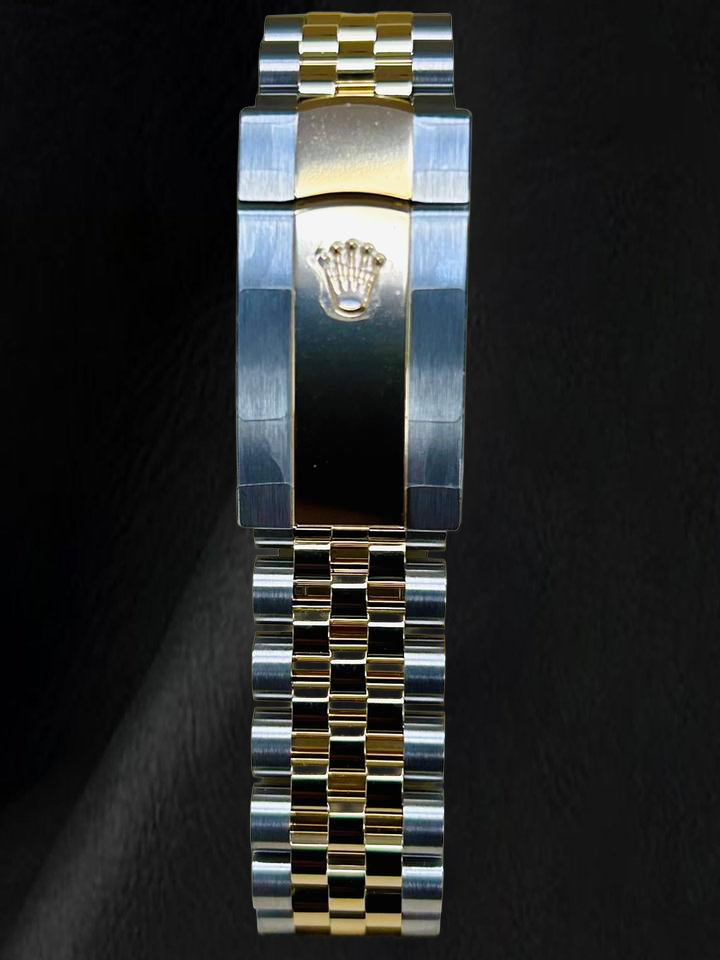 Rolex 126333 Datejust 41 mm Bicolor-Uhr mit grünem Zifferblatt und römischen Ziffern