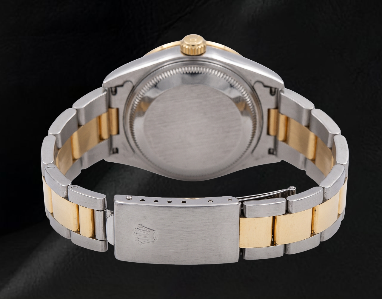 Rolex 14233 Bicolor Uhr 34 mm mit Diamantzifferblatt aus weißem Perlmutt