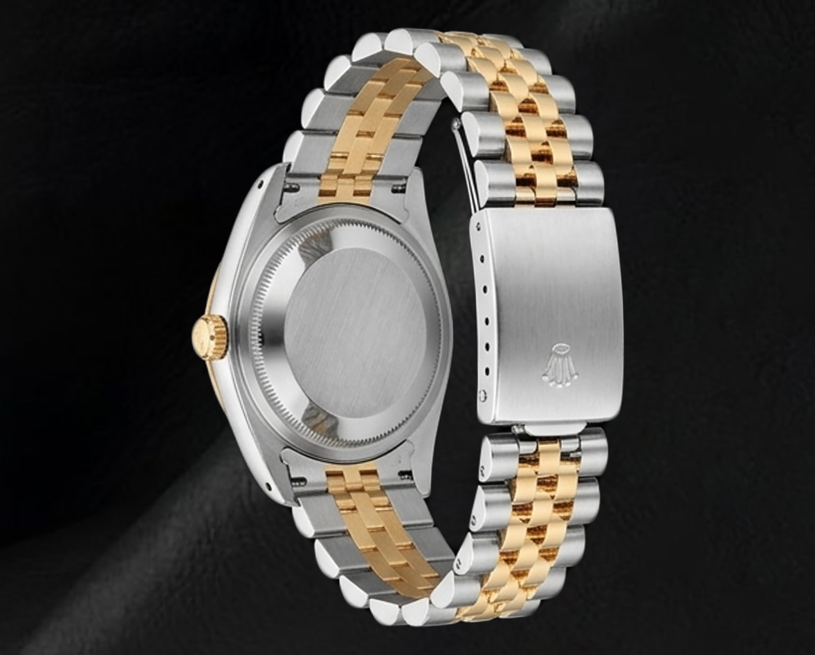 Rolex 16013 Datejust 36 mm Champagner-Diamantzifferblatt Diamantlünette Bicolor Uhr