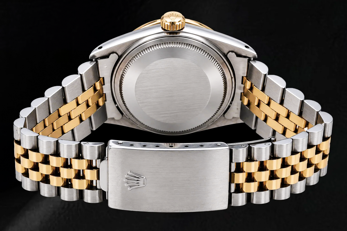 Rolex 16013 Datejust 36 mm Bicolor-Uhr mit champagnerfarbenem Tapisserie-Diamantzifferblatt