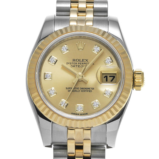 Rolex 179173 Datejust 26 mm Champagner Diamant Zifferblatt Jahr 2014 Zweifarbige Uhr