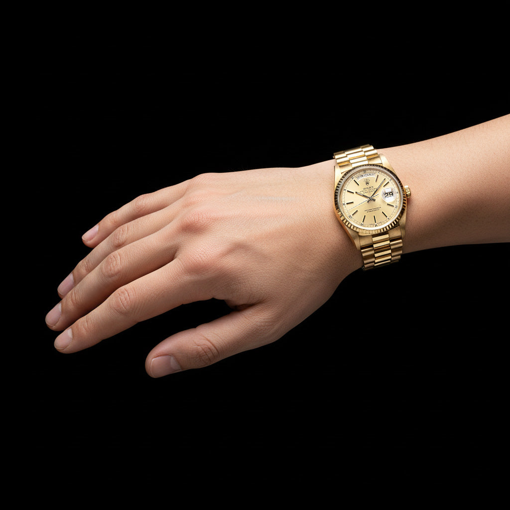 Edelstein Rolex in Yellow Gold – Profilansicht