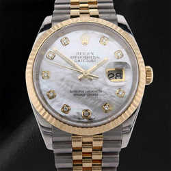 Luxuriöser Perle Rolex – 0,20 Karat Two Tone