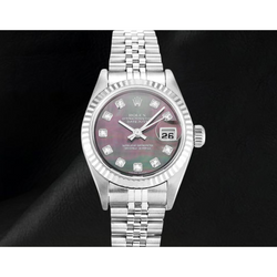 Rolex Datejust 26 mm Jahr 2002 Uhr mit Perlmutt-Diamantzifferblatt