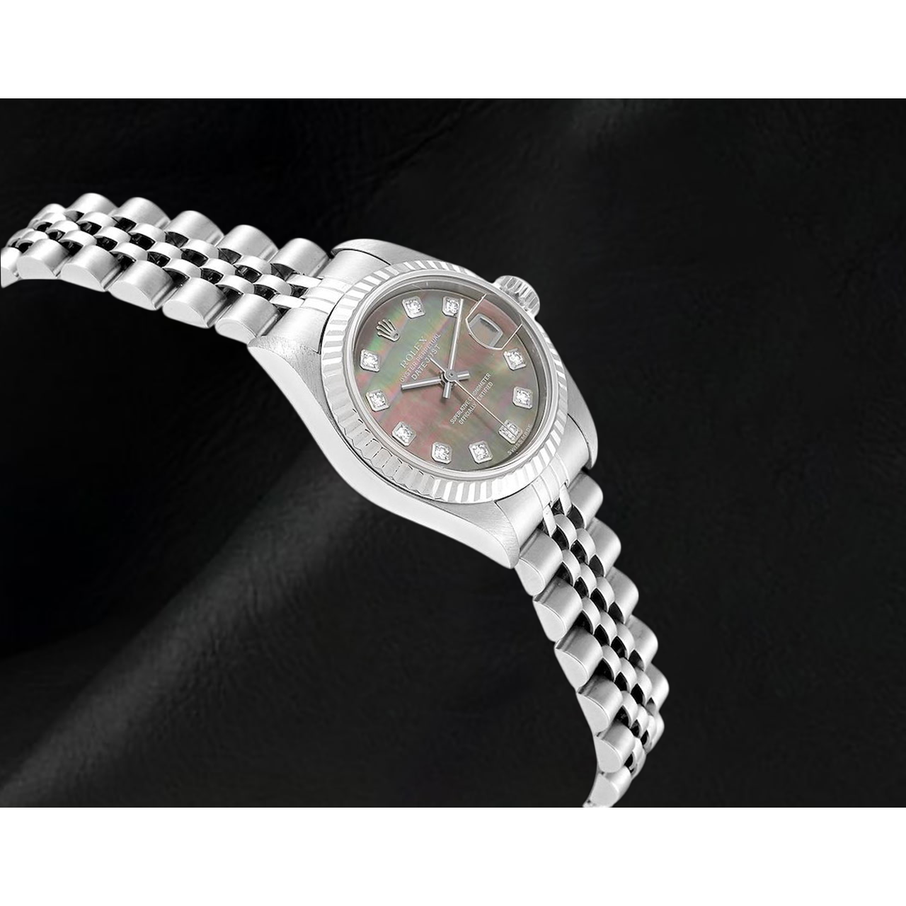 Rolex Datejust 26 mm Jahr 2002 Uhr mit Perlmutt-Diamantzifferblatt