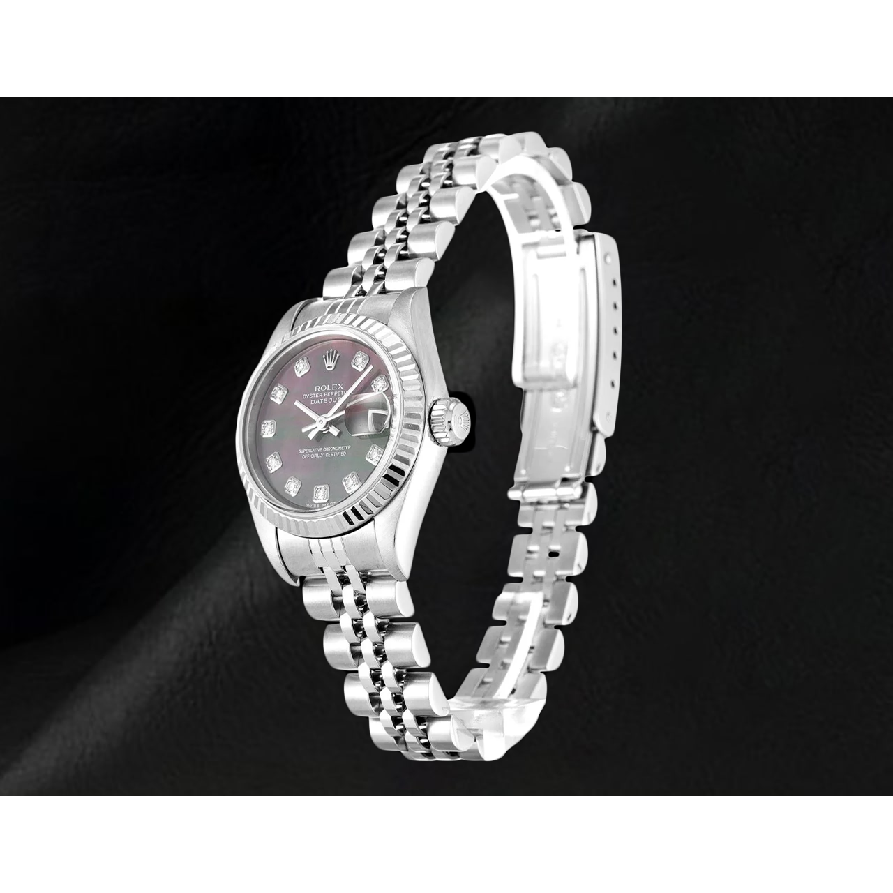 Rolex Datejust 26 mm Jahr 2002 Uhr mit Perlmutt-Diamantzifferblatt