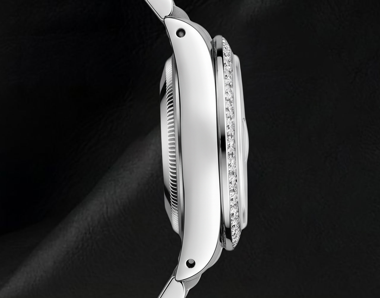 Rolex Datejust 26 mm 6916 Edelstahluhr mit eisblauem Diamantzifferblatt mit Diamantkranz