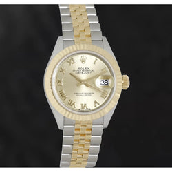 Rolex 279173 Datejust Damenuhr mit römischem Zifferblatt aus Edelstahl und Golden