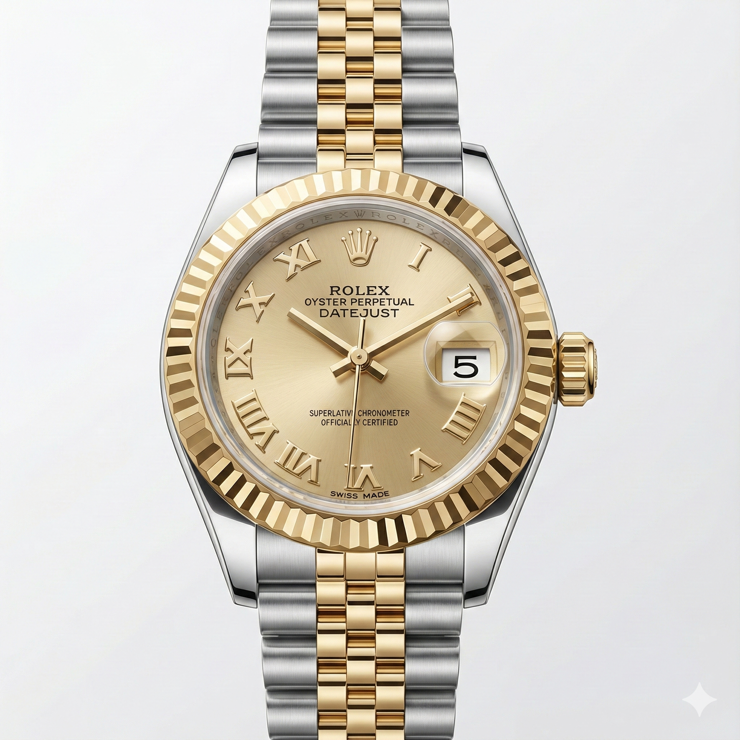 Hochwertiger Schmuckstein Rolex Karat – Frontansicht