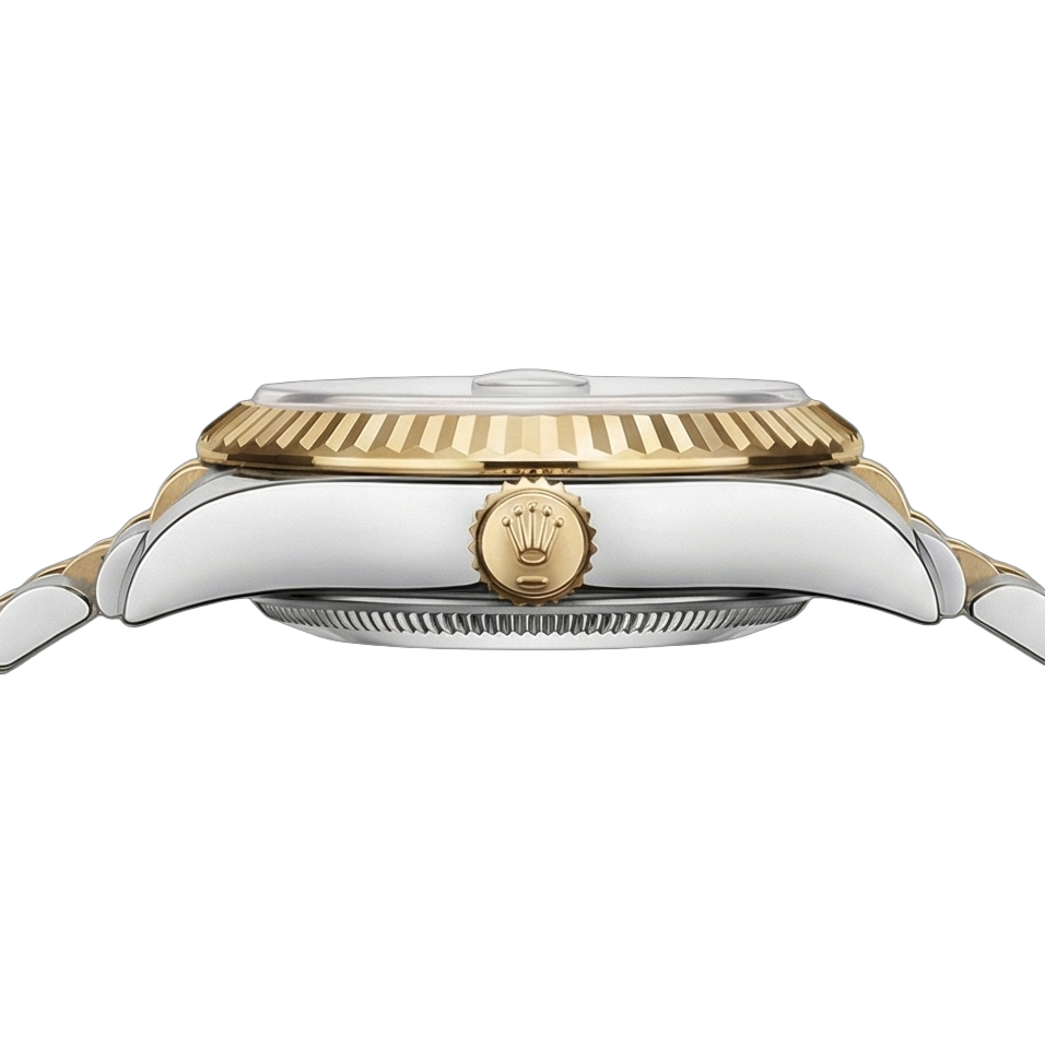Authentischer Schmuckstein Rolex Karat Two Tone – Seitenansicht
